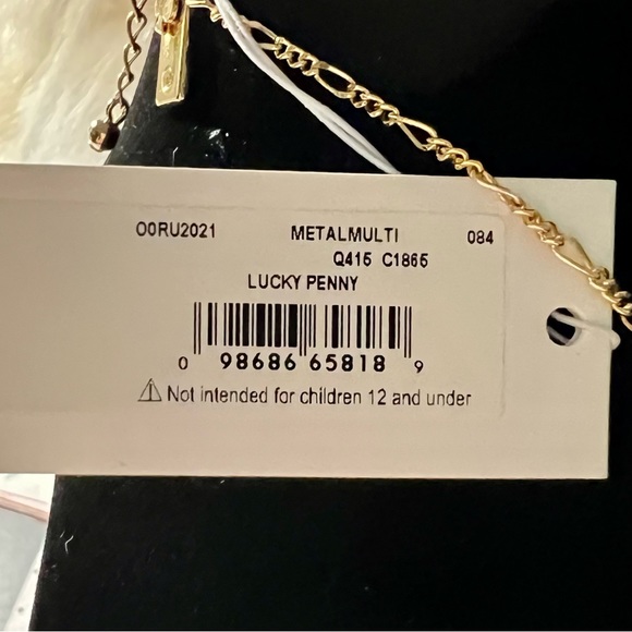 ♠️ kate spade “Lucky Penny” 🍀 Necklace NWT Tri-Tone Metal 🥇🥈🥉 - Picture 6 of 6